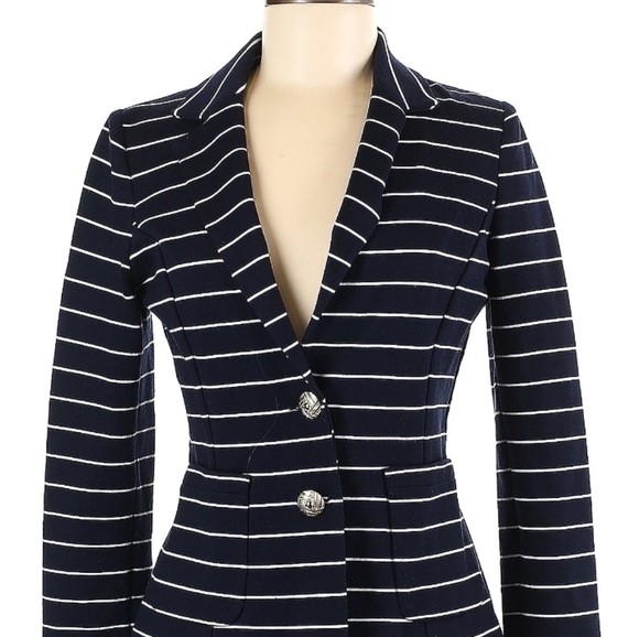 HI THERE Blue White Stripe Jacket - Picture 1 of 2